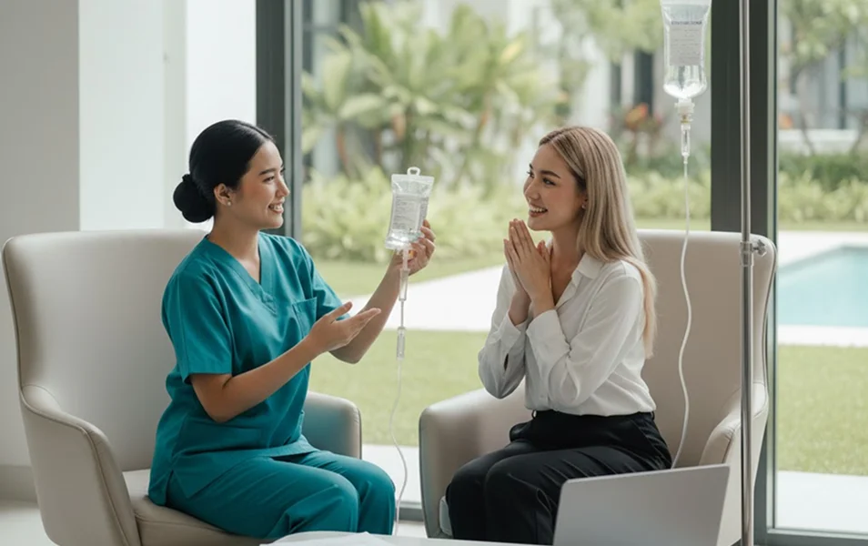 IV drip begins - feel relief in minutes